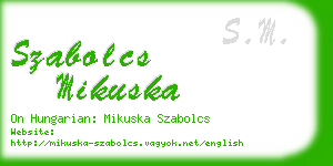 szabolcs mikuska business card